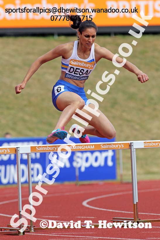 Womens 400 metres hurdles, Sainsbury's British Champs, Alexander Stadium, Birmingham. Photo: David T. Hewitson/Sprts for All Pics